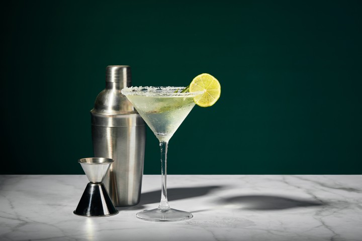 Coastline martini with sea-salt olive